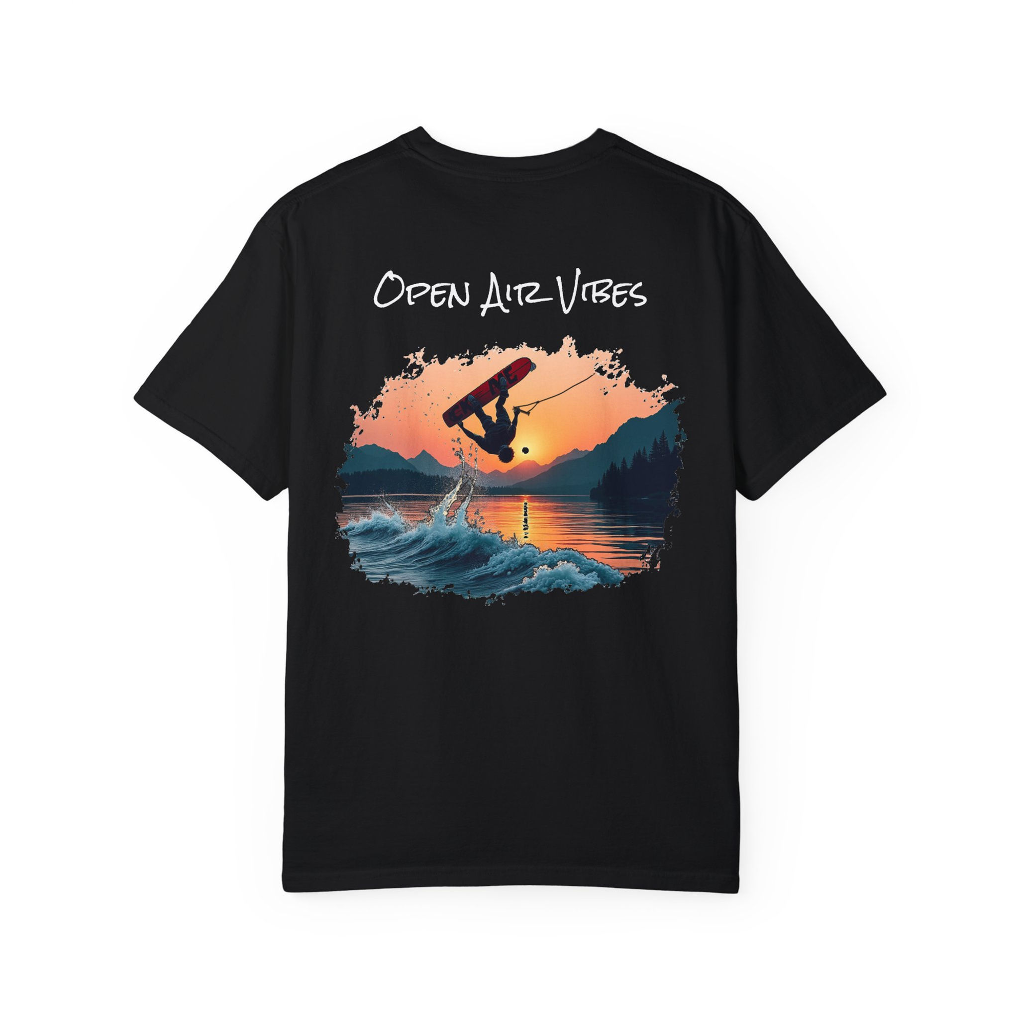 Open Air Sunset Wakeboard Vibes Unisex Garment-Dyed T-shirt