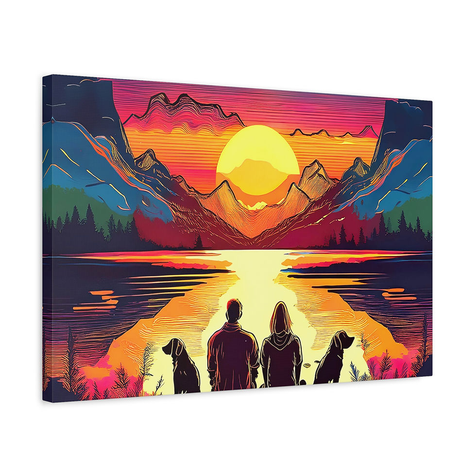 Thumbnail: Open Air Sunset Family Pack Vibes Canvas Gallery Wraps