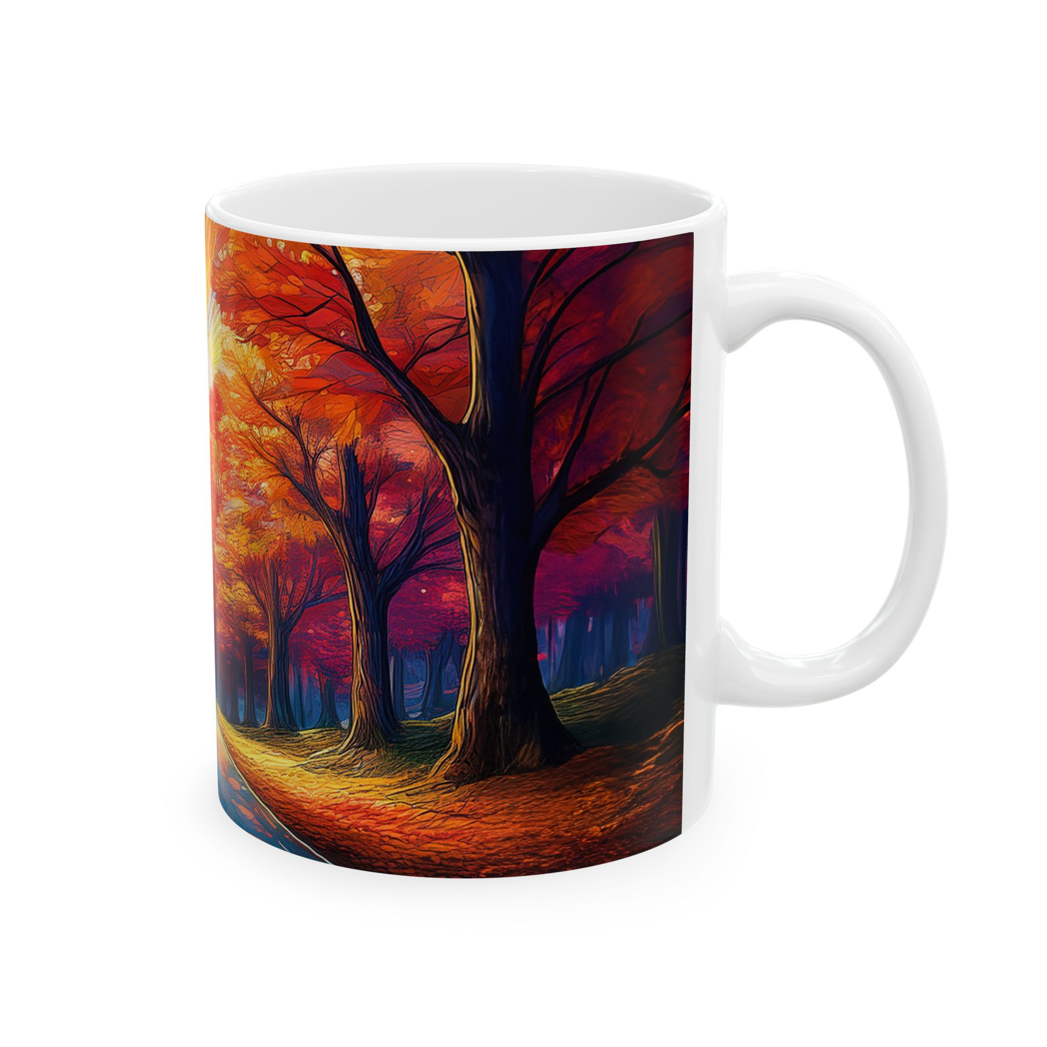 Open Air Vibes Fall Open Road Vibes Ceramic Mug, (11oz, 15oz)