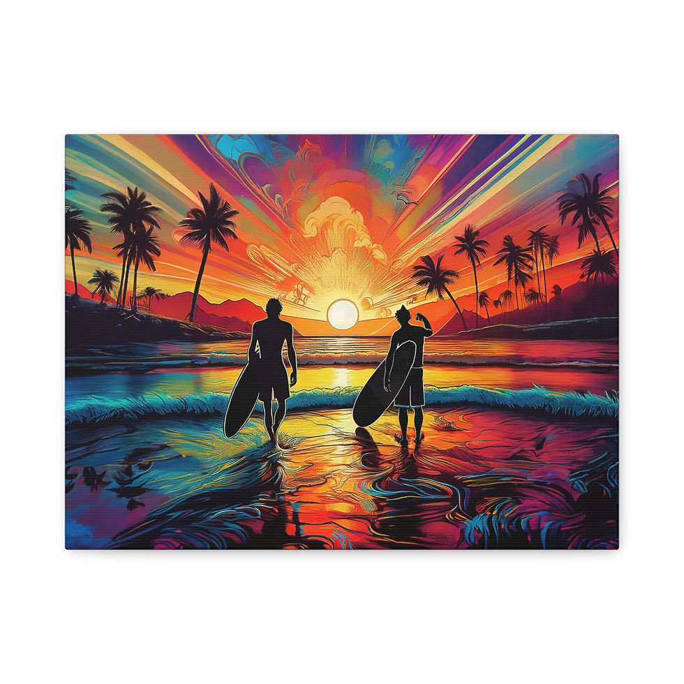 Thumbnail: Open Air Sunset Bro Sesh Vibes Canvas Gallery Wraps