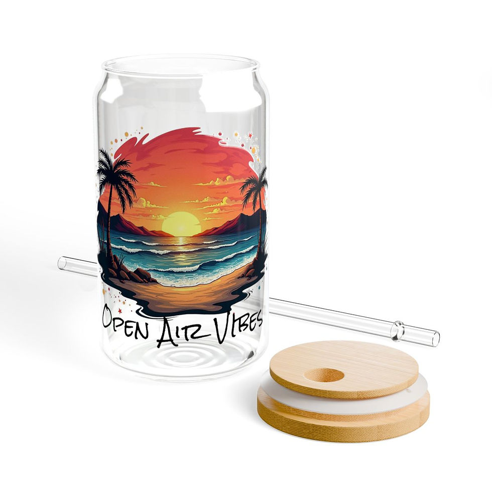 Thumbnail: Open Air Vibes Two Palm Beach Vibes Sipper Glass, 16oz