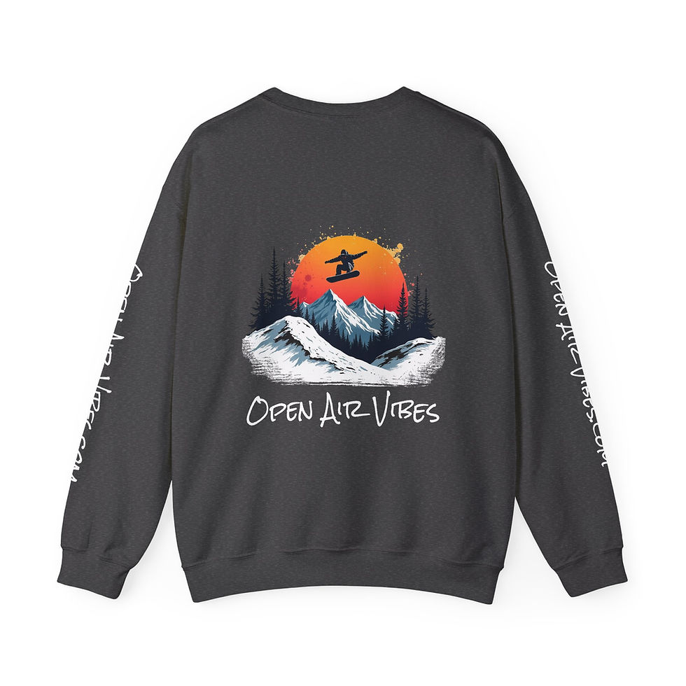 Thumbnail: Open Air Vibes Snowy Big Air Vibes Unisex Heavy Blend™ Crewneck Sweatshirt