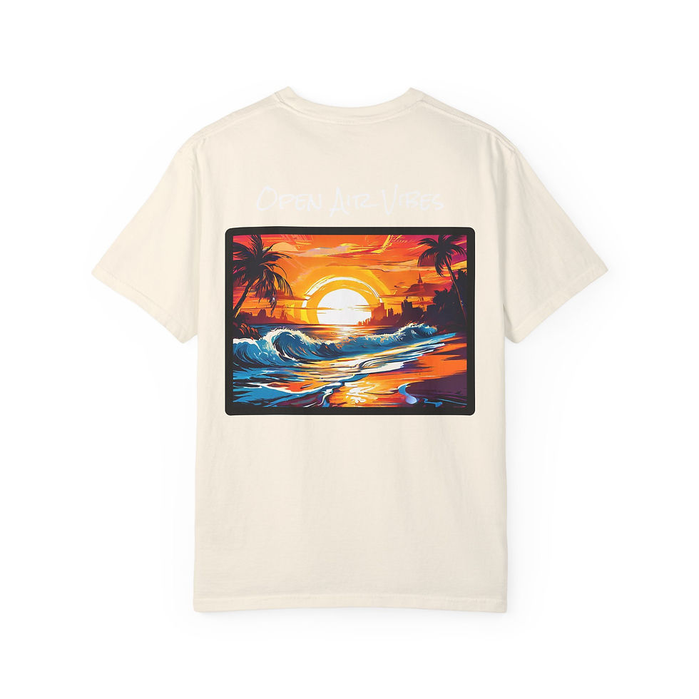Thumbnail: Sunset Beach Vibes Unisex Garment-Dyed T-shirt