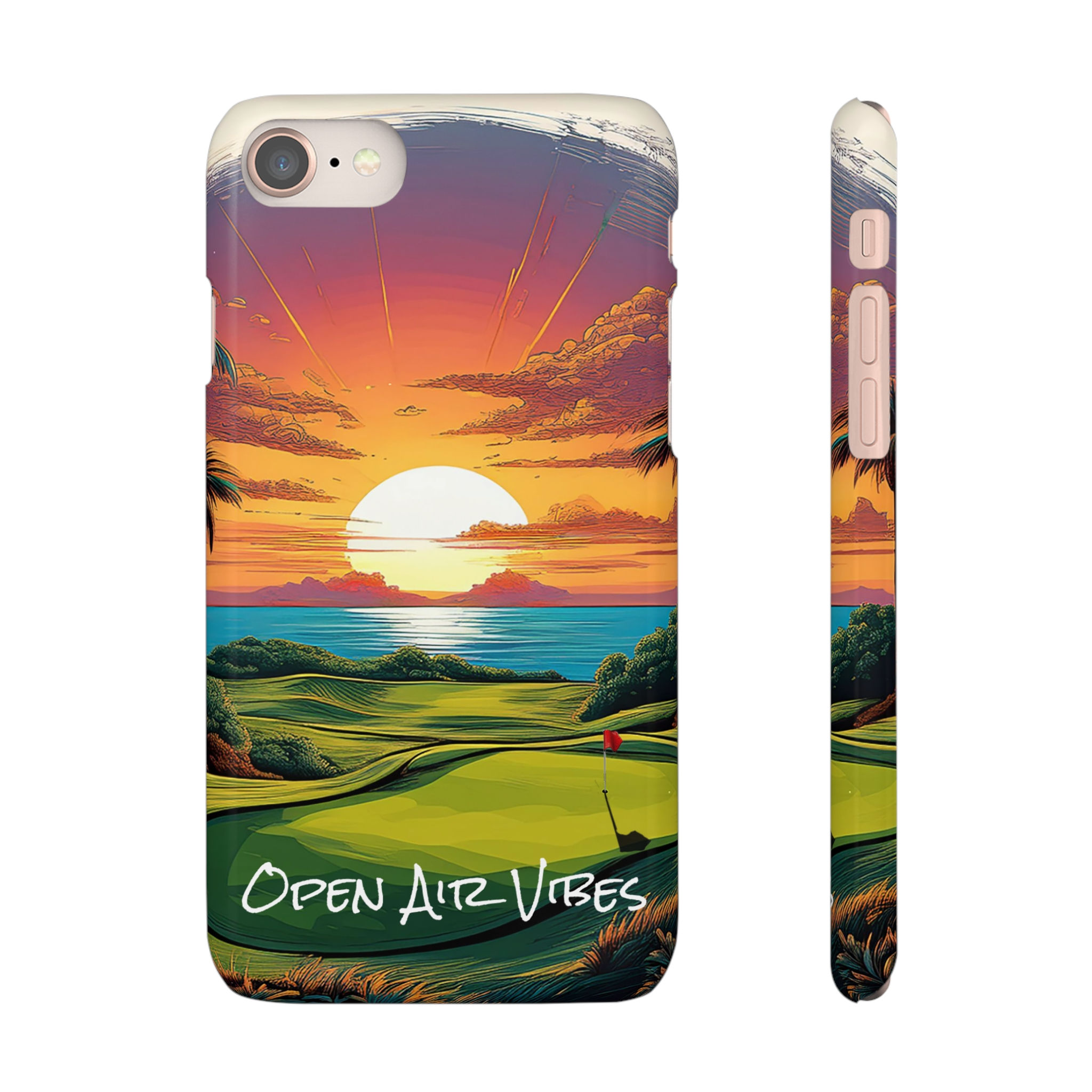 Open Air Vibes Sunset Ocean Course Golf Vibes Snap Phone Cases
