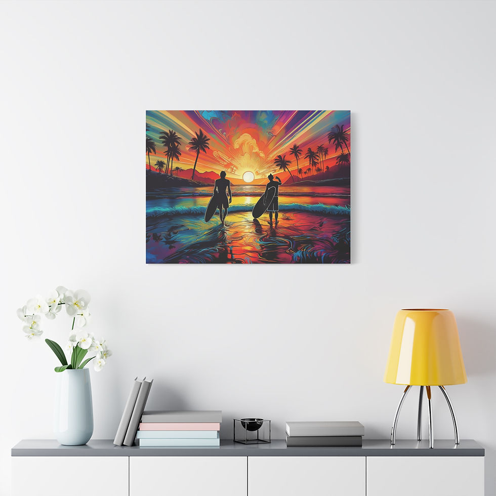 Thumbnail: Open Air Sunset Bro Sesh Vibes Canvas Gallery Wraps