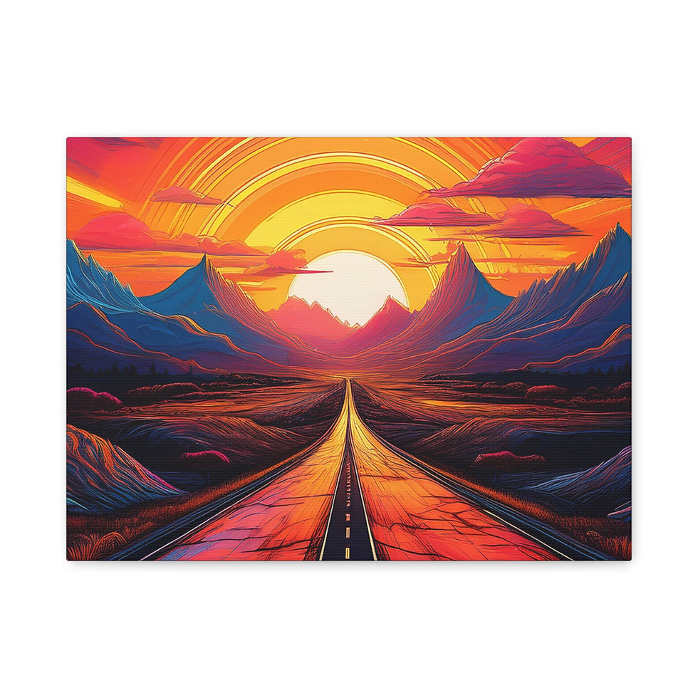 Thumbnail: Open Air Desert Roadtrip Vibes Canvas Art Gallery Wrap