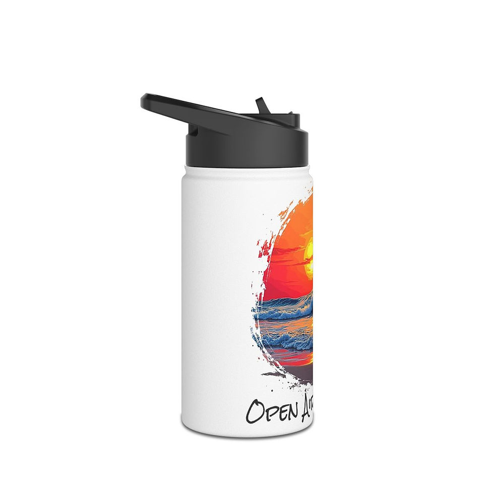 Thumbnail: Open Air Sunset Beach Shorepound Vibes Stainless Steel Water Bottle