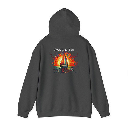Open Air Sunset Sailboat Vibes Unisex Heavy Blend™ Hooded Sweatshirt