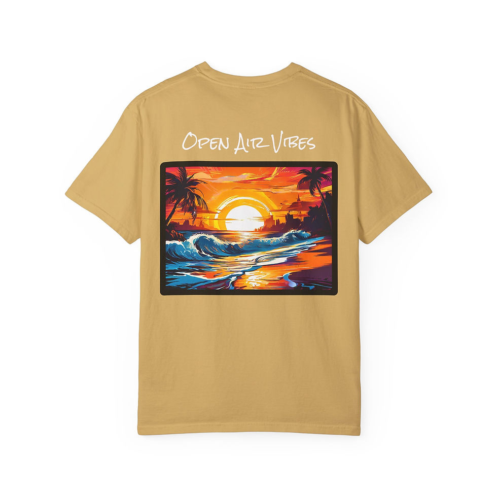 Thumbnail: Sunset Beach Vibes Unisex Garment-Dyed T-shirt
