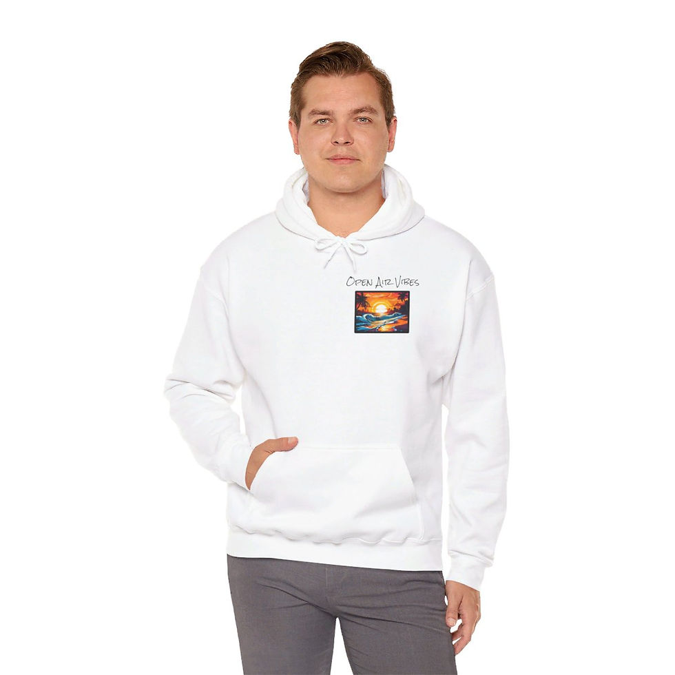 Thumbnail: Sunset Wave Circle Vibes Unisex Heavy Blend™ Hooded Sweatshirt