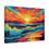 Thumbnail: Sunset Black Sand Beach Canvas Art Gallery Wrap