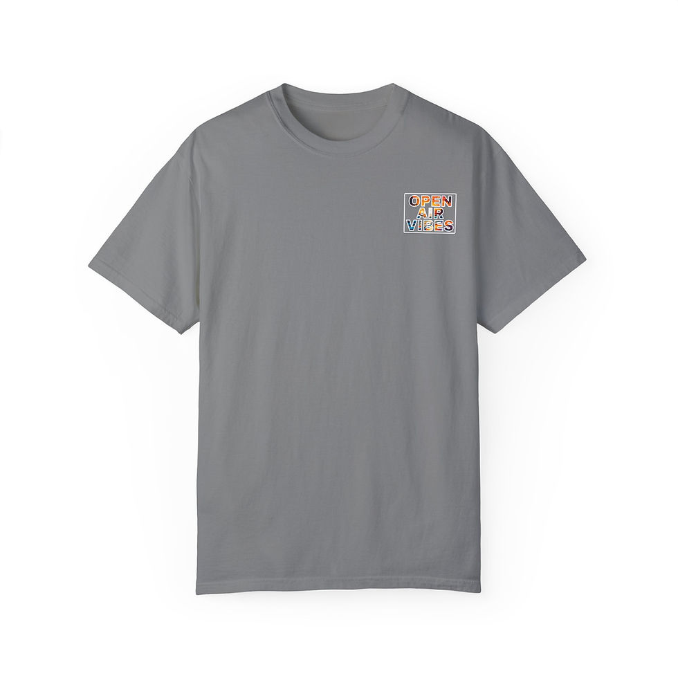 Thumbnail: Open Air Sunset Beach Shorepound Vibes Unisex Garment-Dyed T-shirt