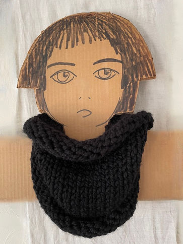 wool blend handknit neckwrap/cowl