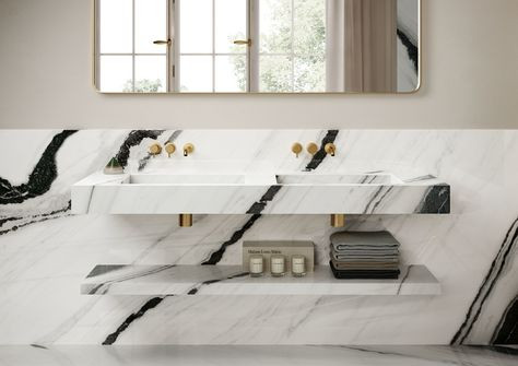 Panda White Marble for Bathroom Vanity Top