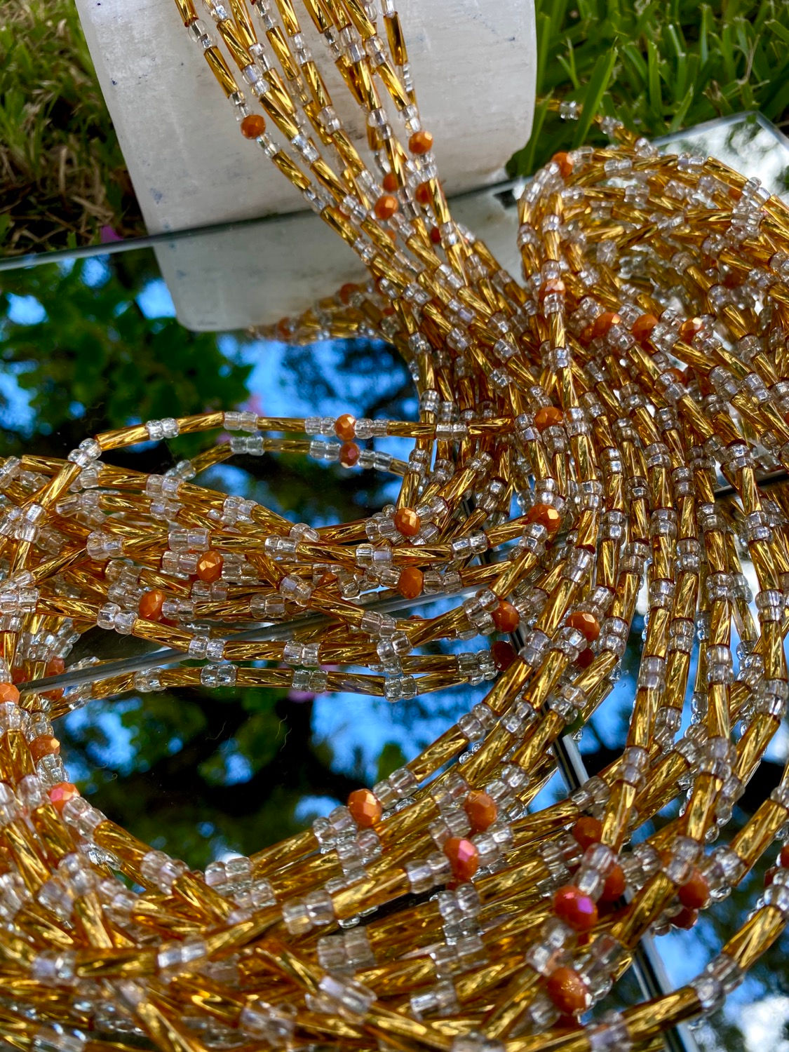 Clear Sheen Ghana Waistbeads