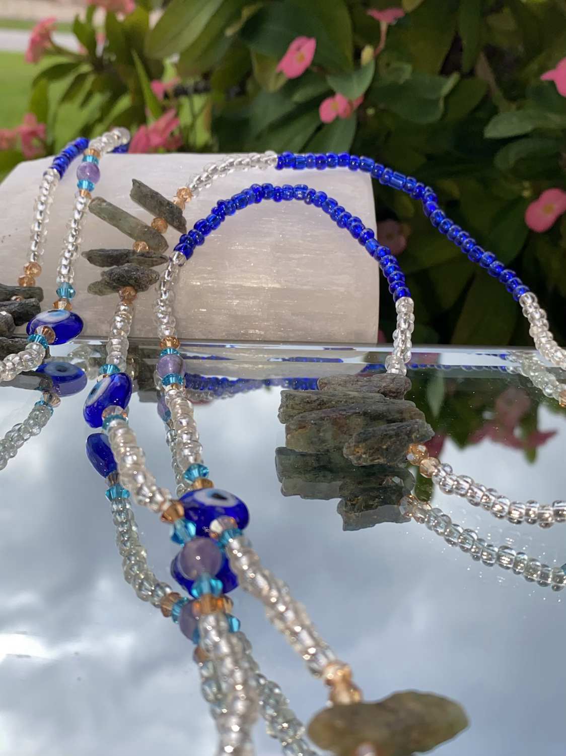 Isabella w/ Blue Kyanite, Evil Eyes & Amethyst