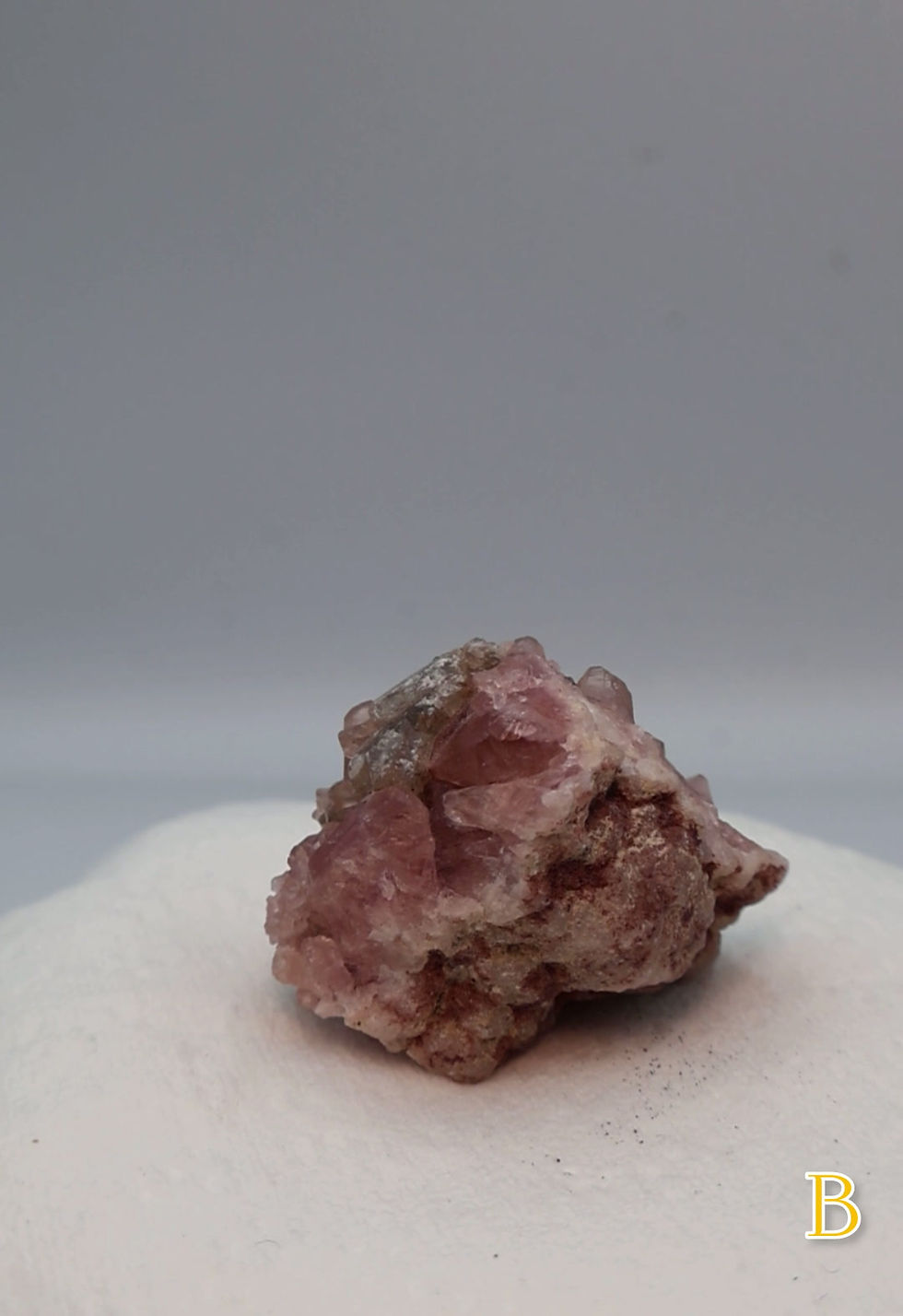 Thumbnail: Natural Pink Amethyst crystal specimen display view