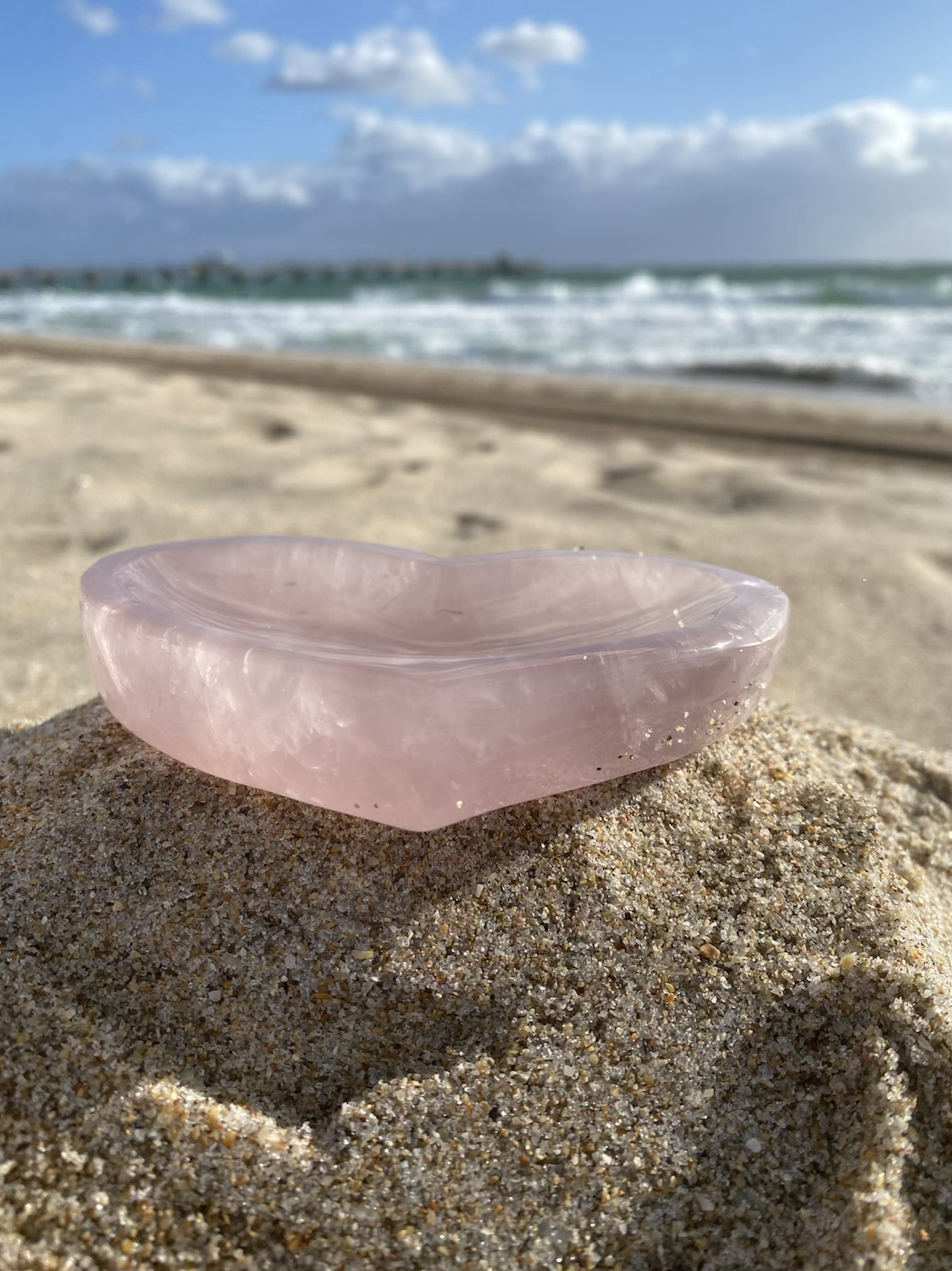 Rose Quartz Heart Shaped Dish