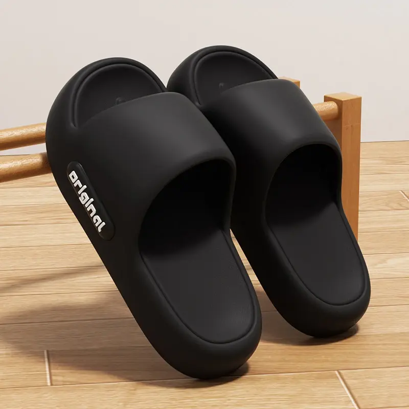 Thumbnail: Thick Bottom Cloud Slippers Women Fashion Letter Print Platform Sandals Woman