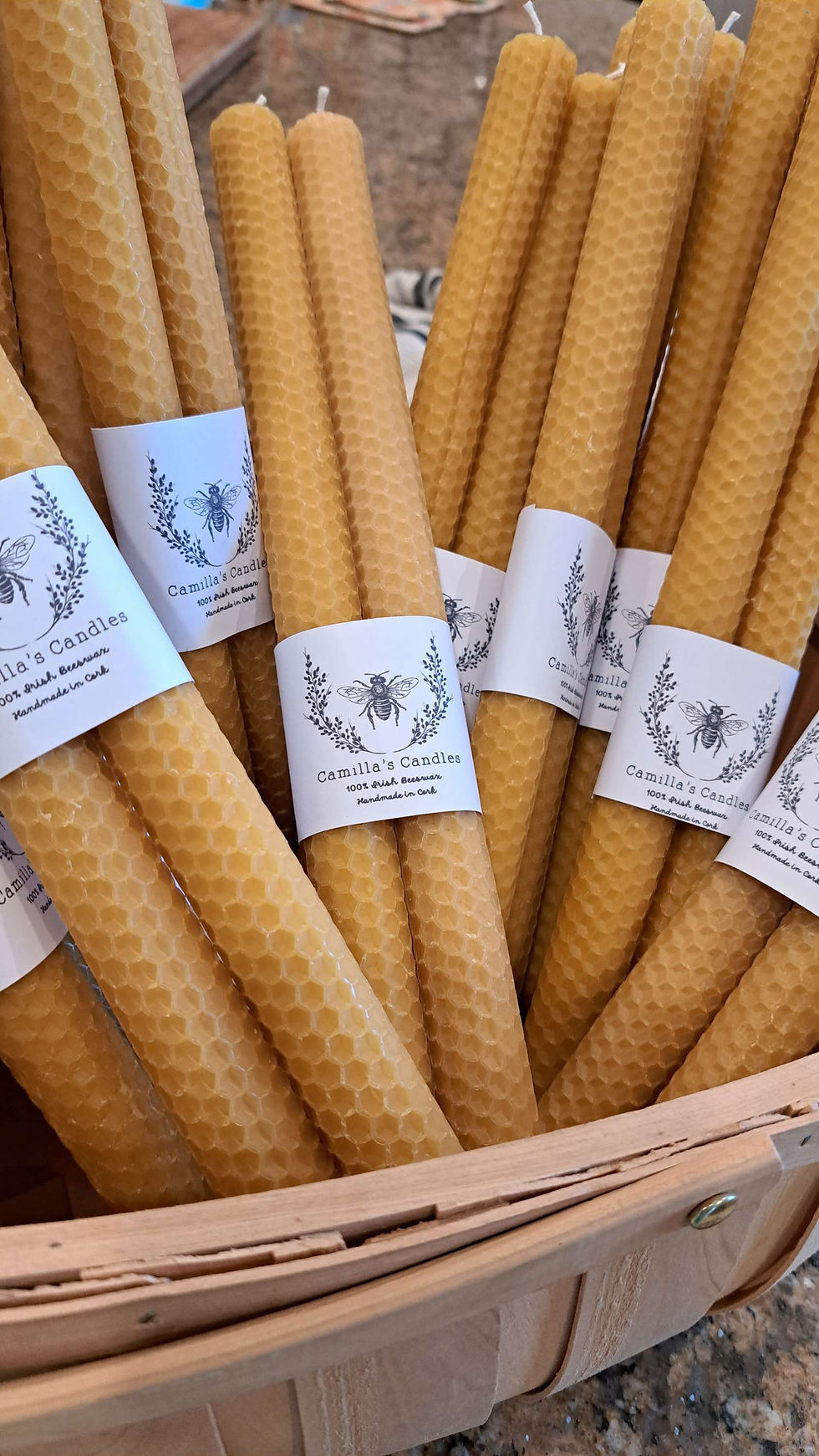 Thumbnail: Camilla's Beeswax Dinner Candles (Pair)