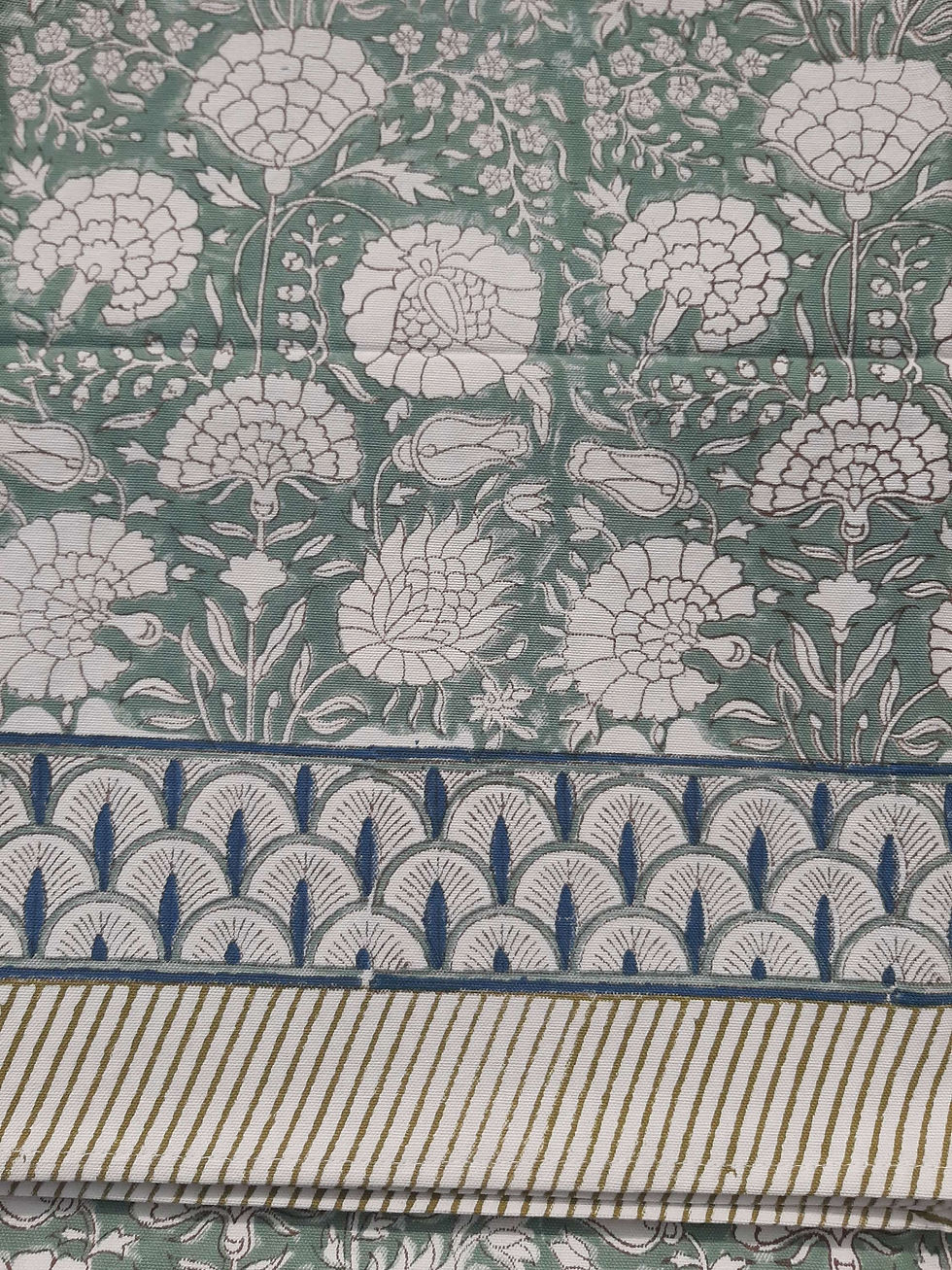 Thumbnail: Tara Hand Block Print Table Cloth