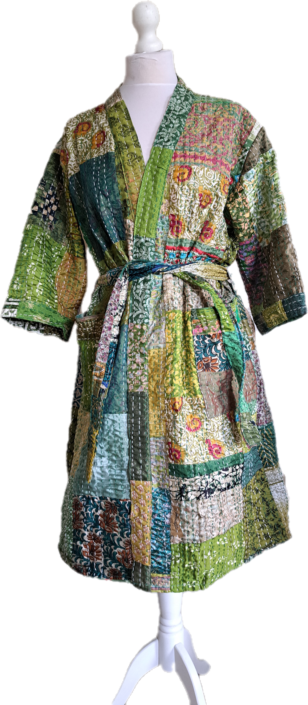 Vintage Patchwork Kantha Robe