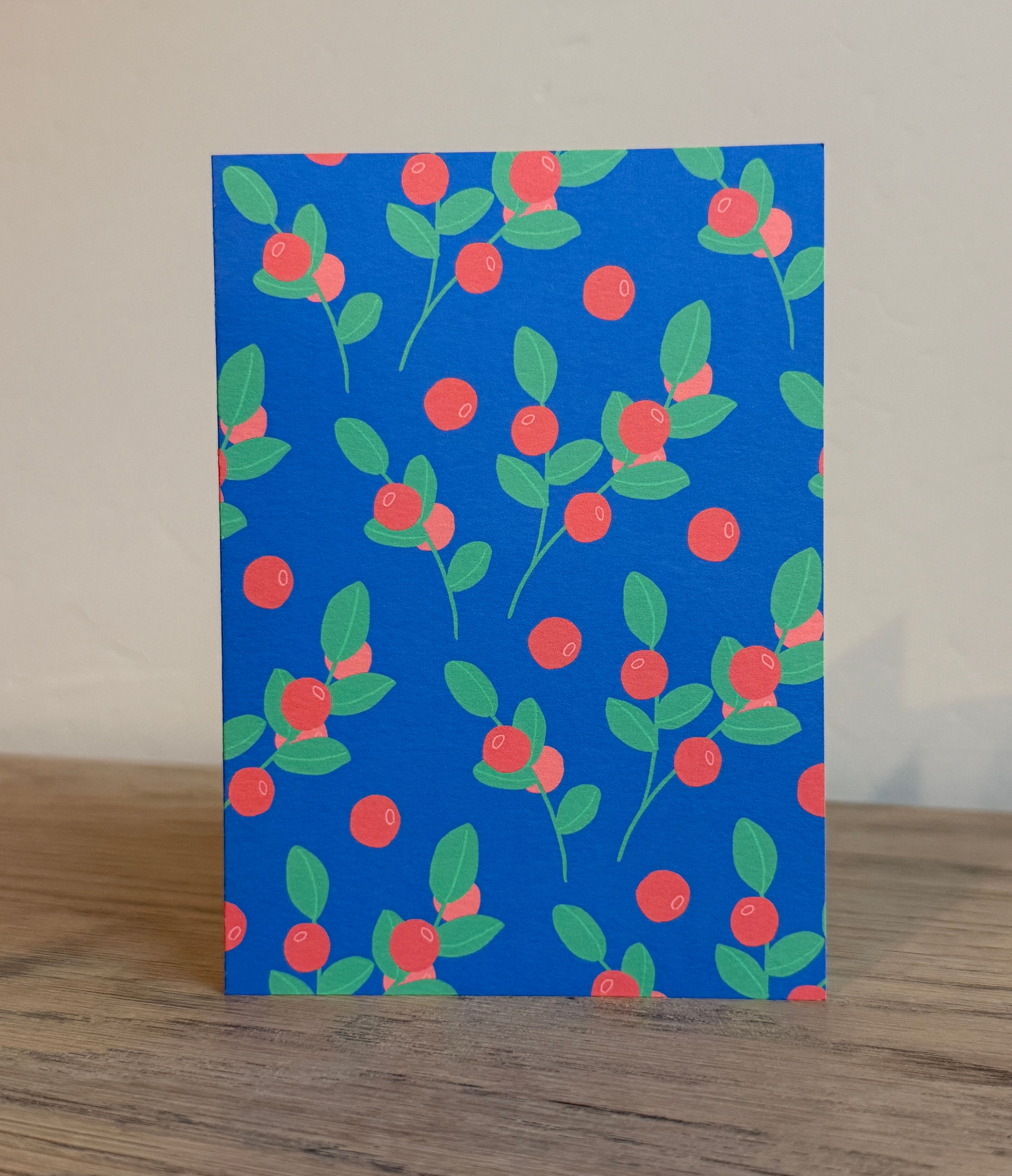 Red Huckleberries Greeting Card {blank on back}