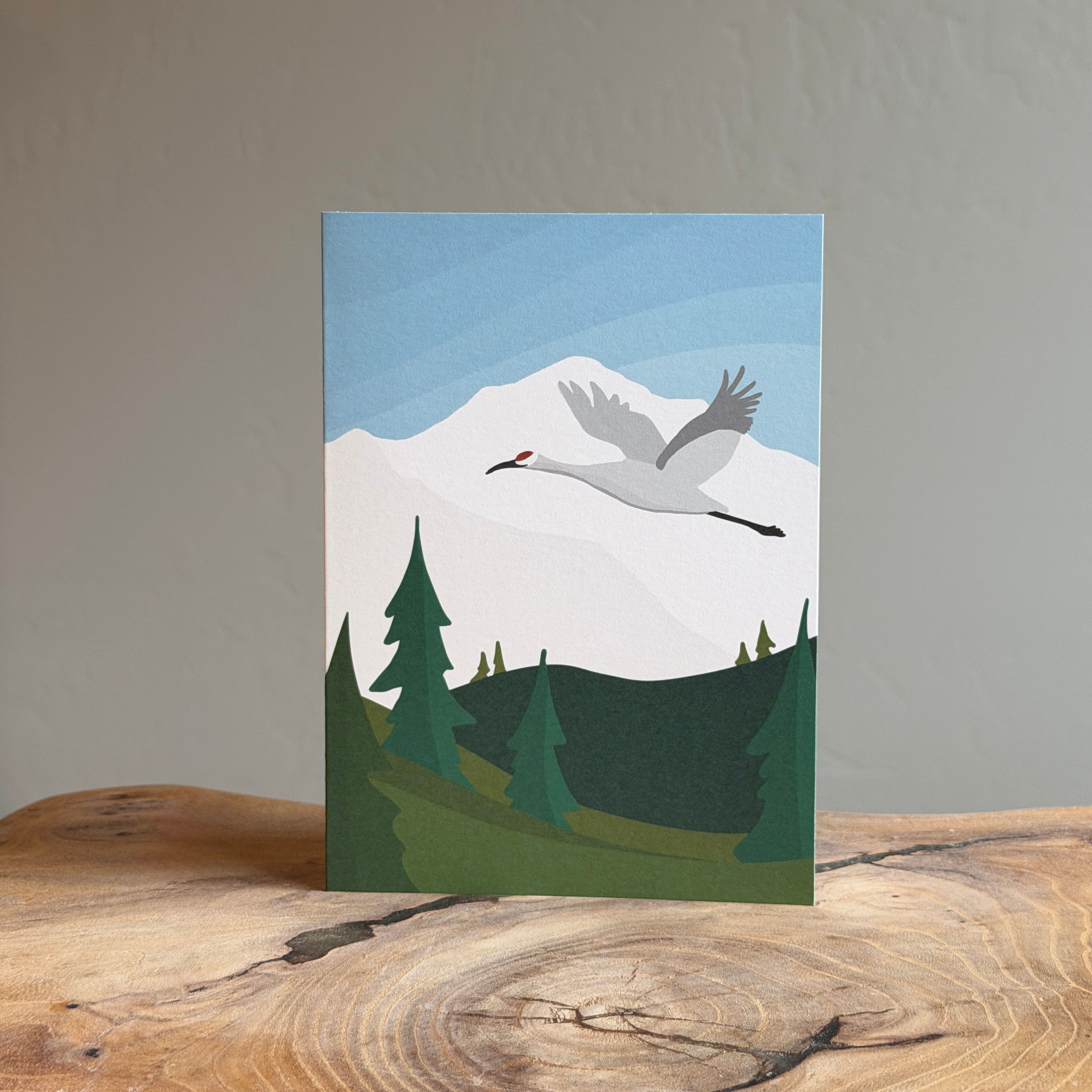 Sandhill Crane Greeting Card {blank on back}