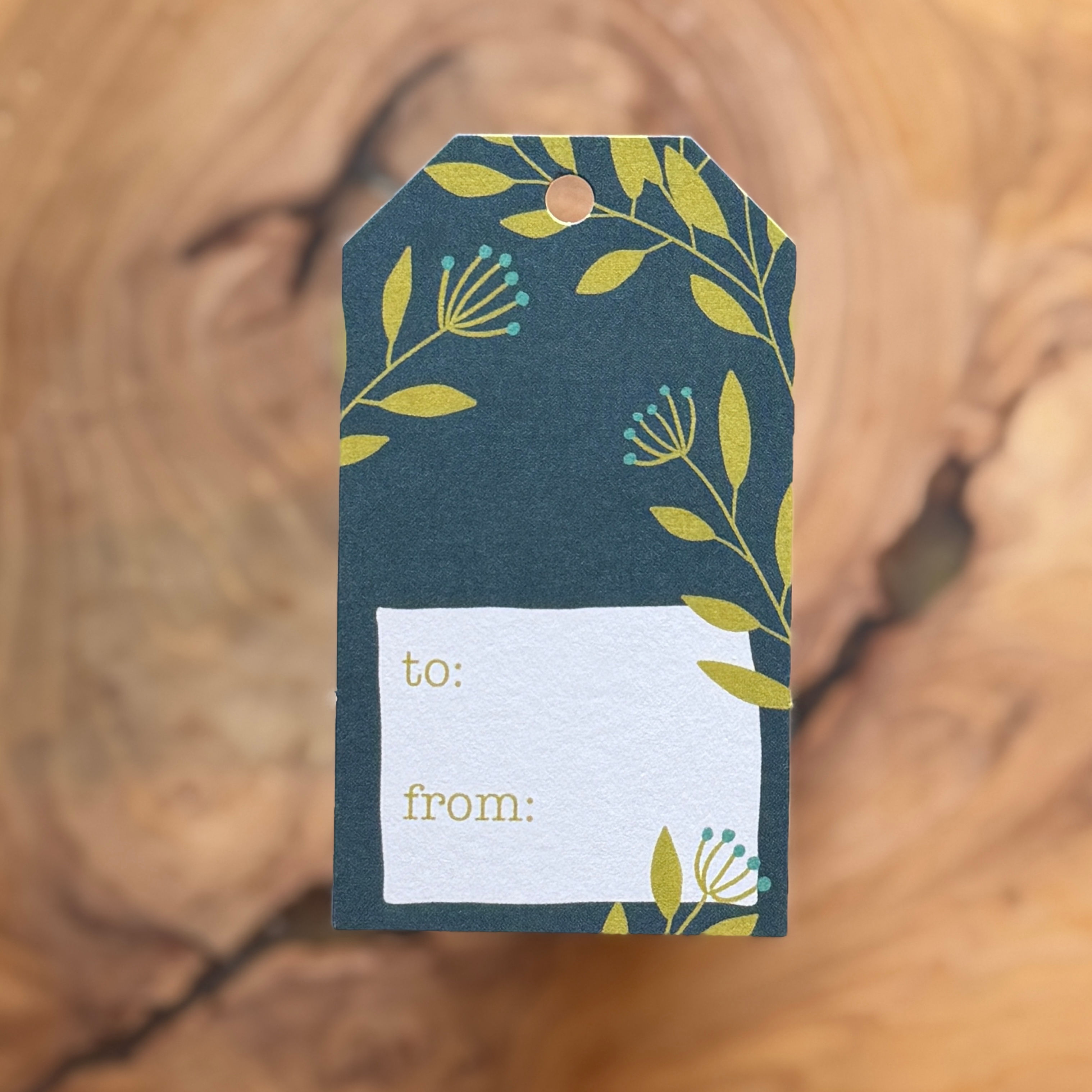 Blue Garden Gift Tag