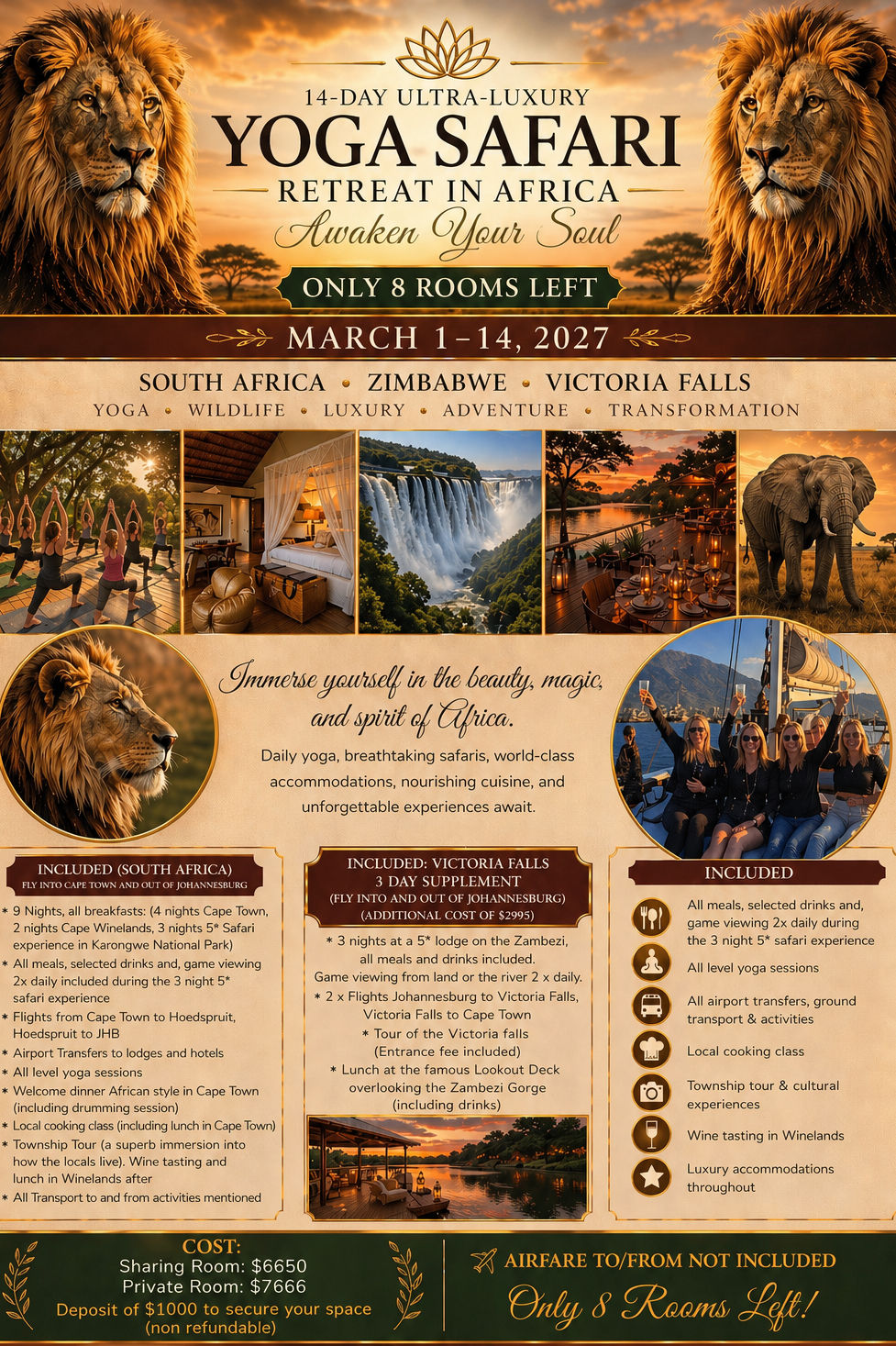 Africa Safari Yoga Retrear 2027 price up