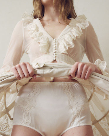 Mathilde wearing vintage Alexander McQueen by Sophie Brockwell and Ewan Bell