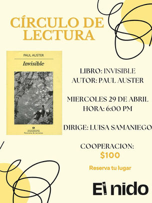 Círculo de Lectura: Invisible de Paul Auster, una obra para descubrir lo oculto