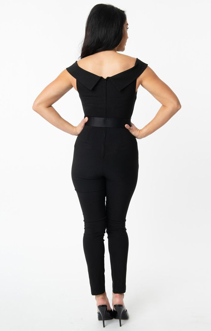 Thumbnail: Off The Shoulder Jumpsuit - Black
