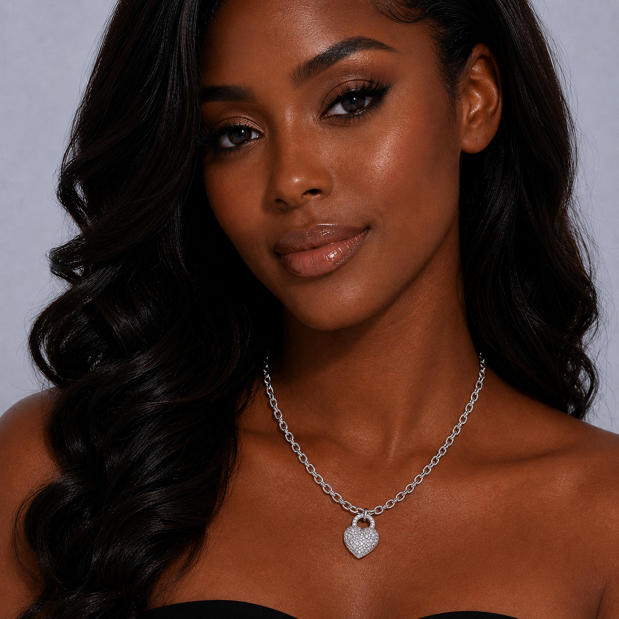 Forever Yours Necklace- Rhodium Plated