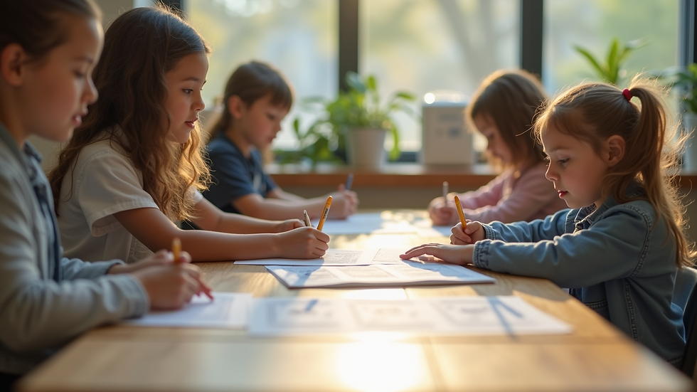 Close-up view of colorful building blocks on a table