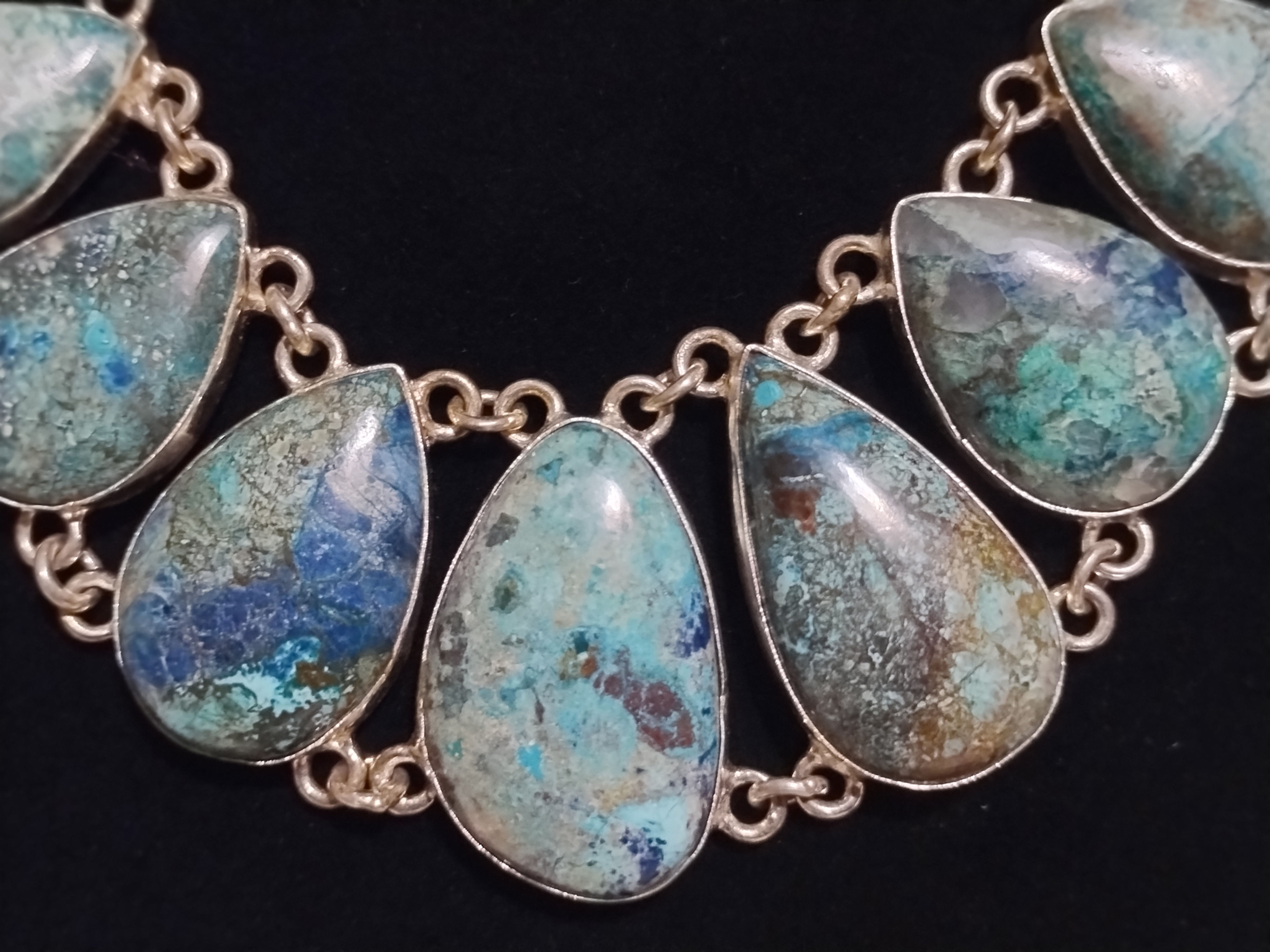 Chrysocolla Set in Sterling Silver