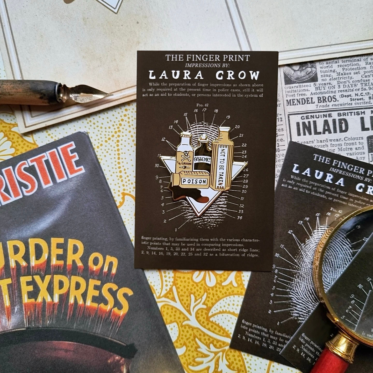 Murder Mystery Enamel Pin 'Poison Bottles'