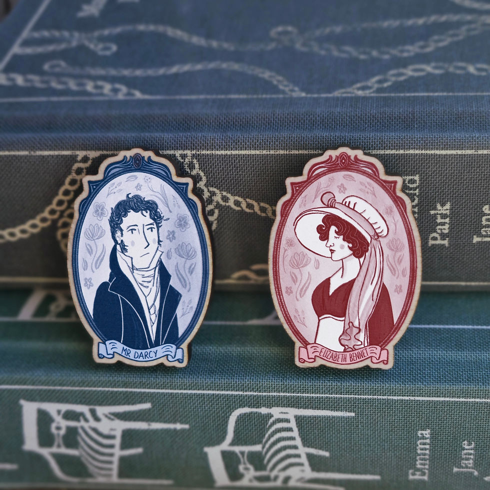 Thumbnail: Elizabeth Bennet Jane Austen Wooden Pin