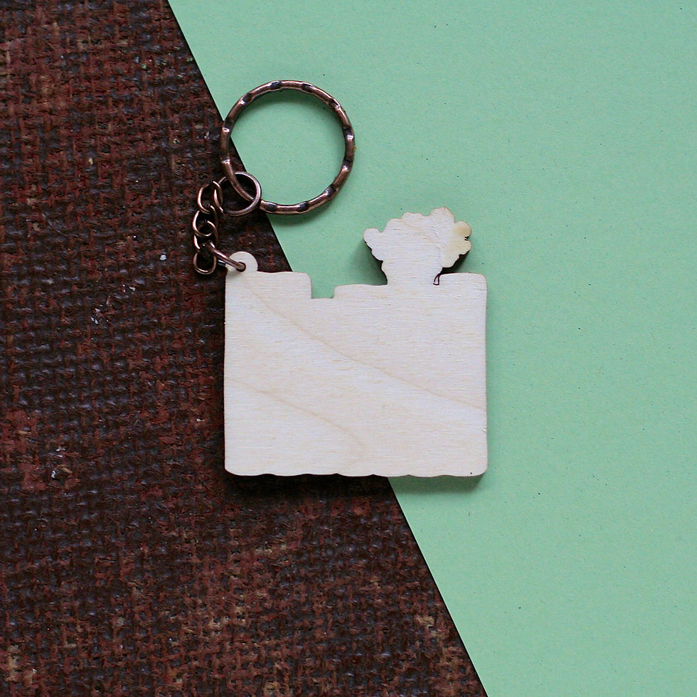 Thumbnail: Bronte Sisters Bookshelf Keyring