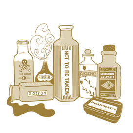 Vintage Poison Bottles