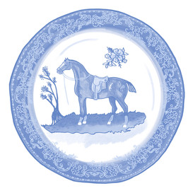 Old Plate with Horse
