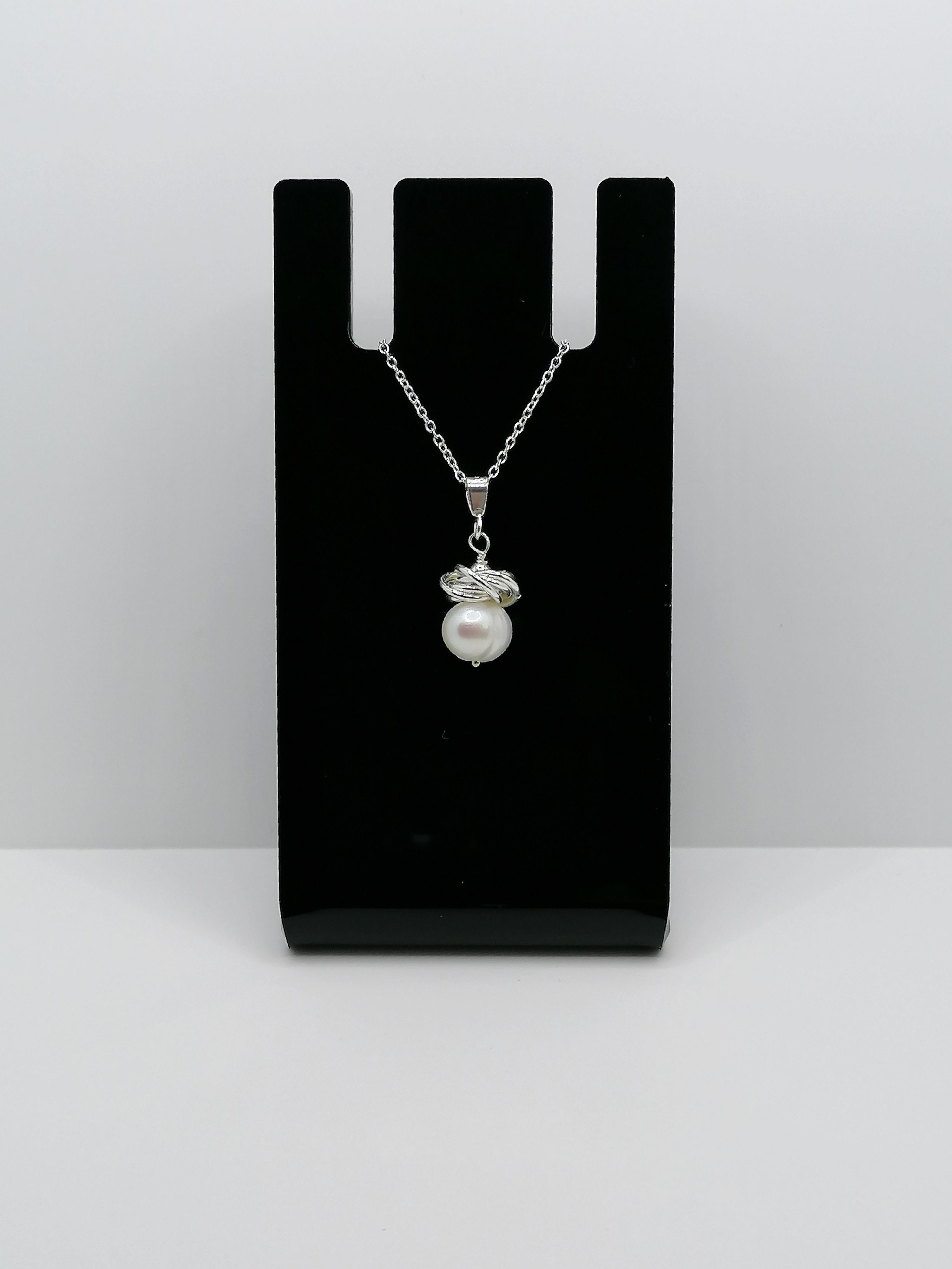 Sterling Silver Pearl Thistle Pendant 