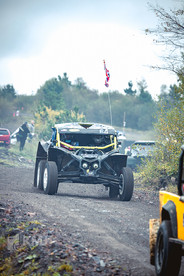 all wheel drive rally car setting off from start