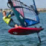 Scotty Stallman wind foiling at Weymouth Speed Week