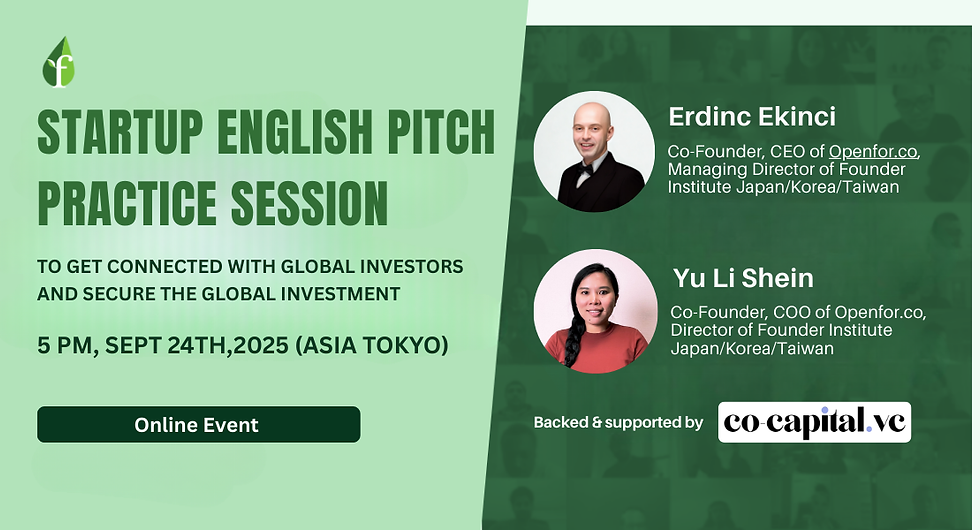 Startup English Pitch Practice Session: To Get Connected with Global Investors and Secure the Global Investment