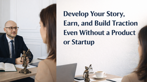Develop Your Story, Earn, and Build Traction Even Without a Product or Startup