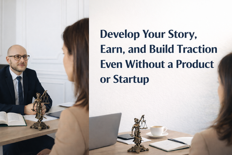 Develop Your Story, Earn, and Build Traction Even Without a Product or Startup