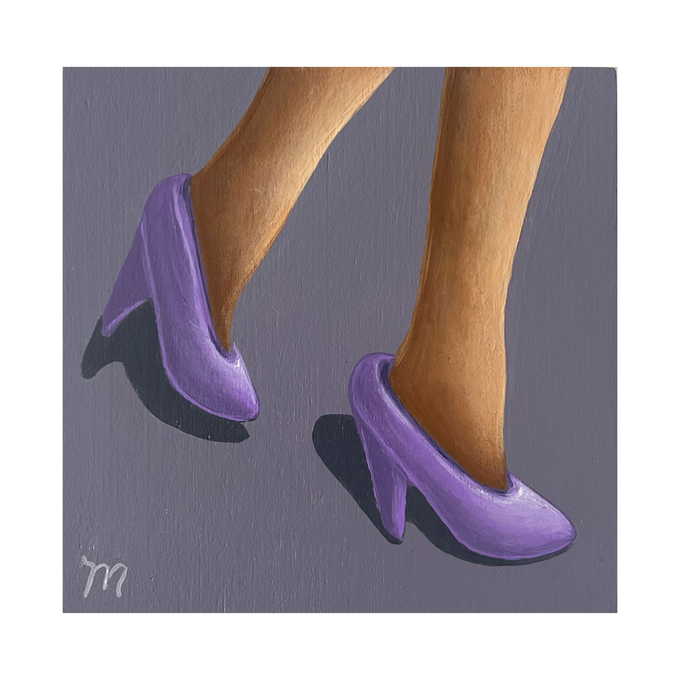 ORIGINAL-"Barbie Shoes (Lavender)" 6 x 6 inches