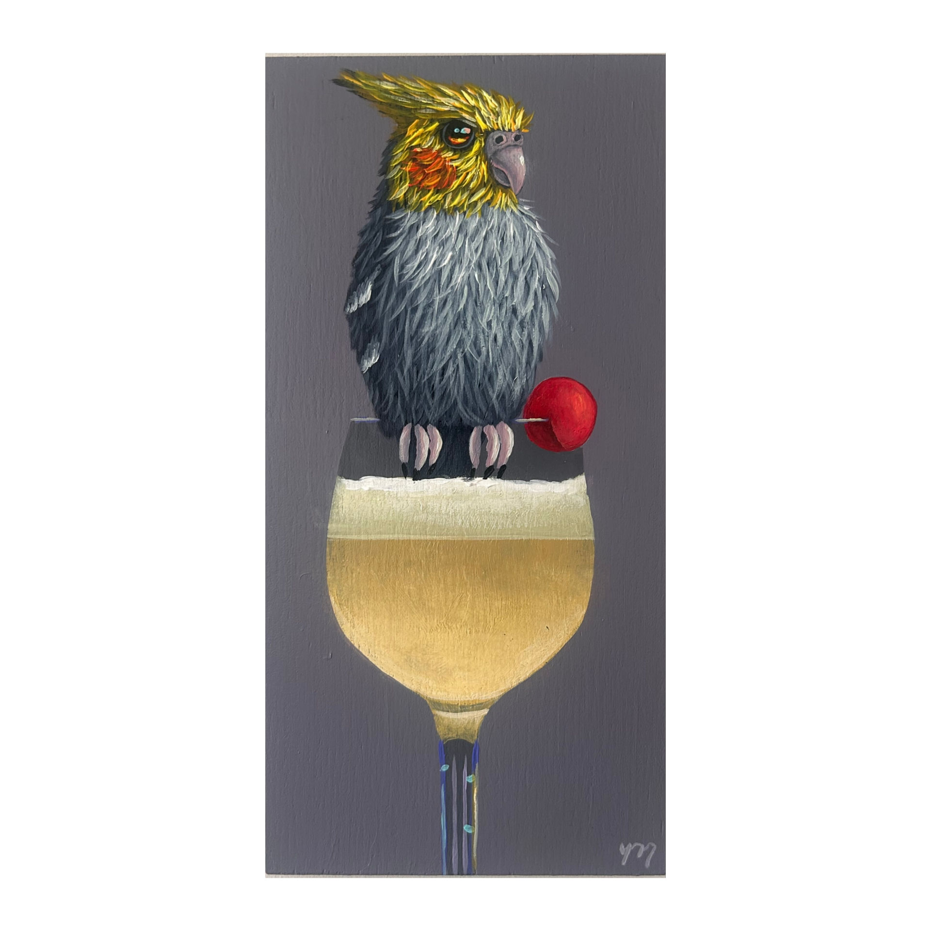 ORIGINAL-"Party Cocktail (Pina Colada w/Cockatiel)"