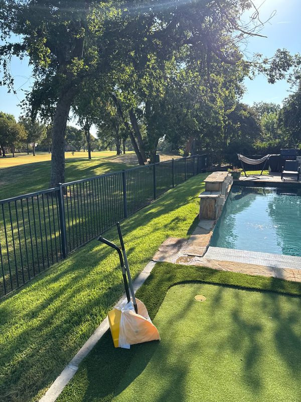 A clean backyard